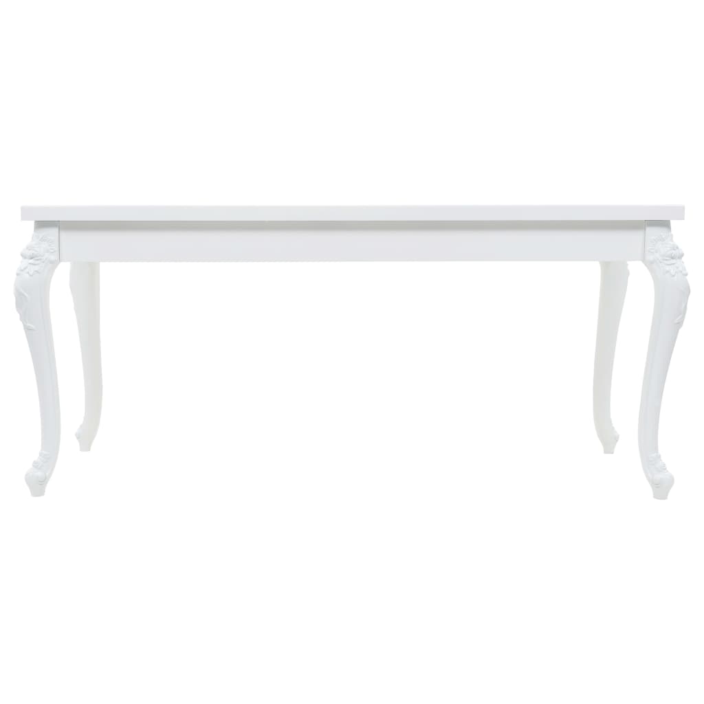 Dining Table 179x89x81 cm High Gloss White- Kitchen & Dining Room Tables - HomeShopIreland - Home Shop Ireland - Kitchen & Dining Room Tables - Dining Table 179x89x81 cm High Gloss White