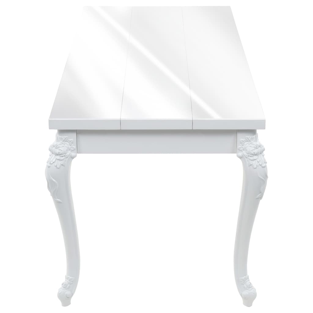 Dining Table 179x89x81 cm High Gloss White- Kitchen & Dining Room Tables - HomeShopIreland - Home Shop Ireland - Kitchen & Dining Room Tables - Dining Table 179x89x81 cm High Gloss White