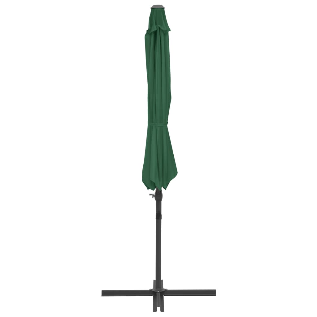 Cantilever Umbrella with Steel Pole Green 300 cm- Outdoor Umbrellas & Sunshades - HomeShopIreland - Home Shop Ireland - Outdoor Umbrellas & Sunshades - Cantilever Umbrella with Steel Pole Green 300 cm