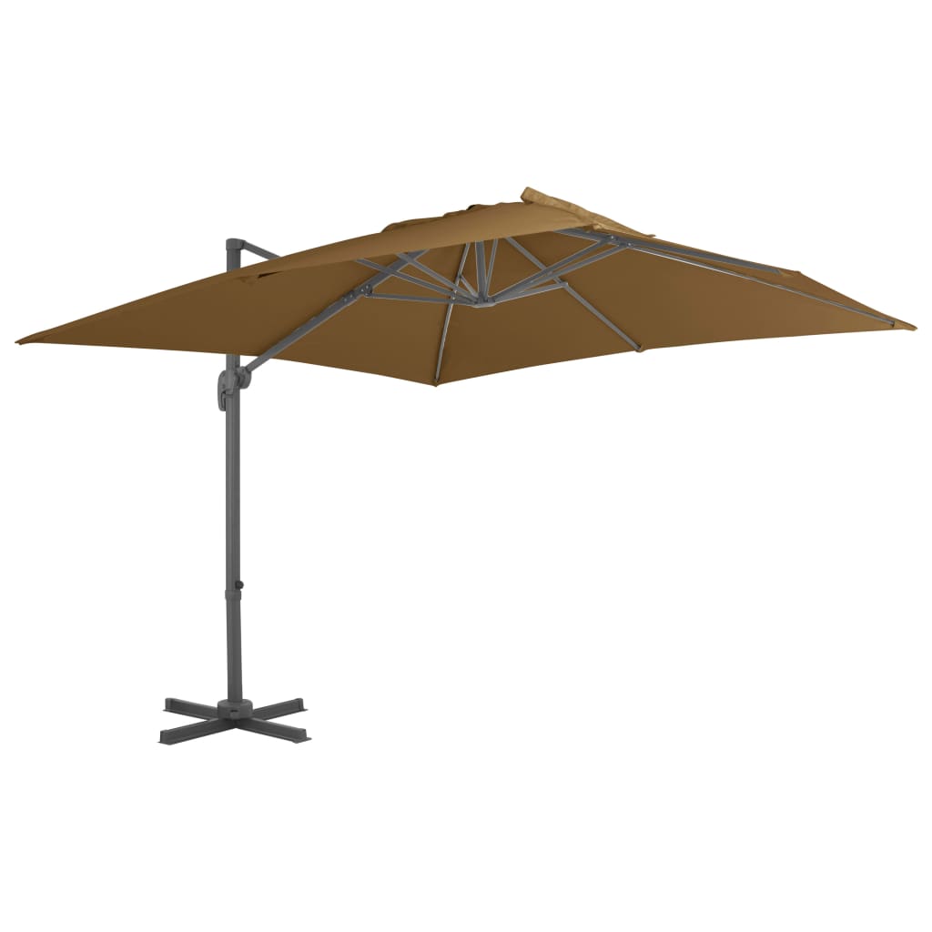 Cantilever Umbrella with Aluminium Pole 300x300 cm Taupe- Outdoor Umbrellas & Sunshades - HomeShopIreland - Home Shop Ireland - Outdoor Umbrellas & Sunshades - Cantilever Umbrella with Aluminium Pole 300x300 cm Taupe