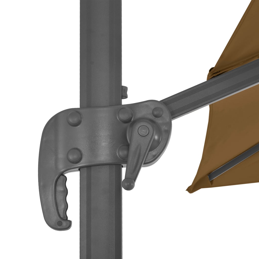 Cantilever Umbrella with Aluminium Pole 300x300 cm Taupe- Outdoor Umbrellas & Sunshades - HomeShopIreland - Home Shop Ireland - Outdoor Umbrellas & Sunshades - Cantilever Umbrella with Aluminium Pole 300x300 cm Taupe