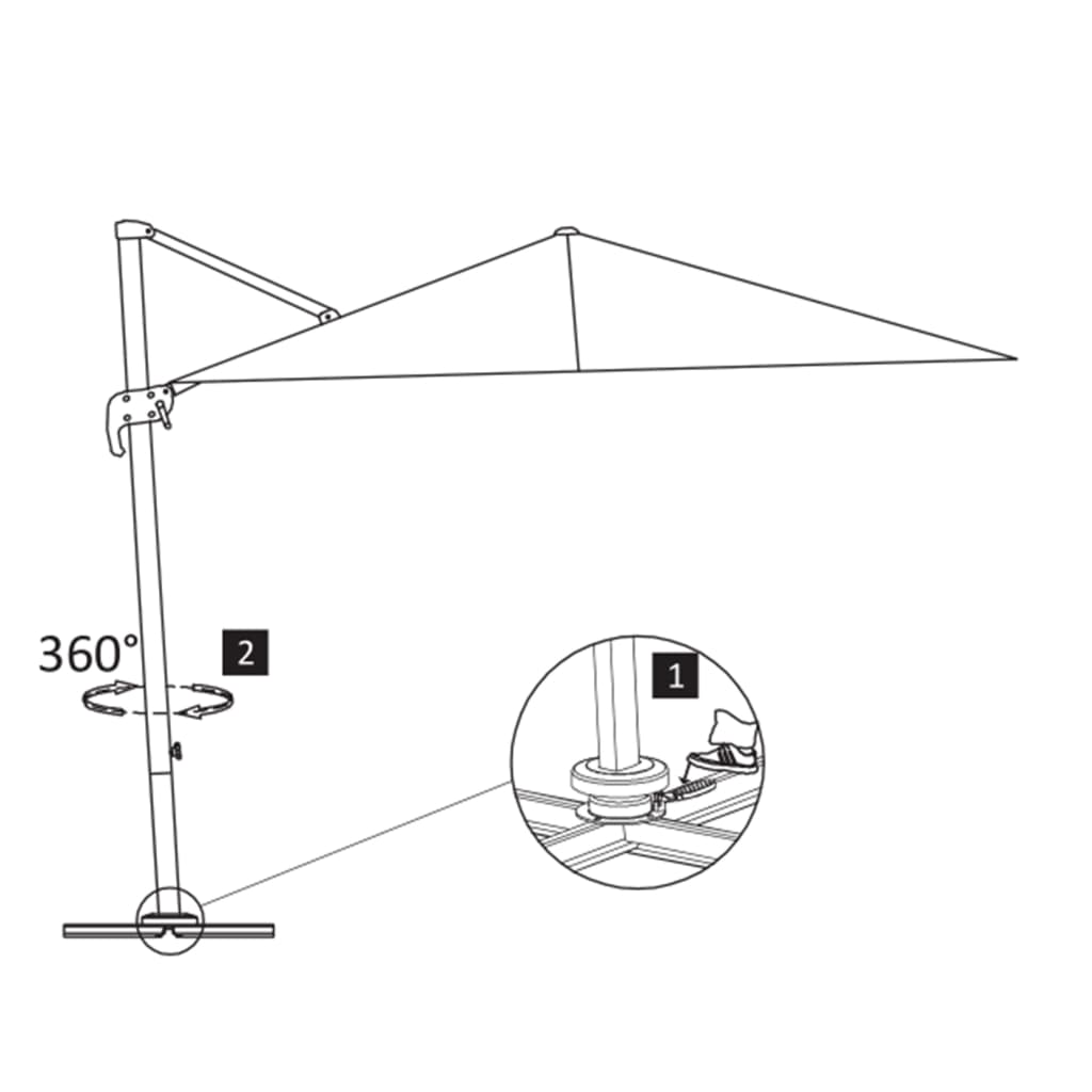 Cantilever Umbrella with Aluminium Pole 300x300 cm Taupe- Outdoor Umbrellas & Sunshades - HomeShopIreland - Home Shop Ireland - Outdoor Umbrellas & Sunshades - Cantilever Umbrella with Aluminium Pole 300x300 cm Taupe