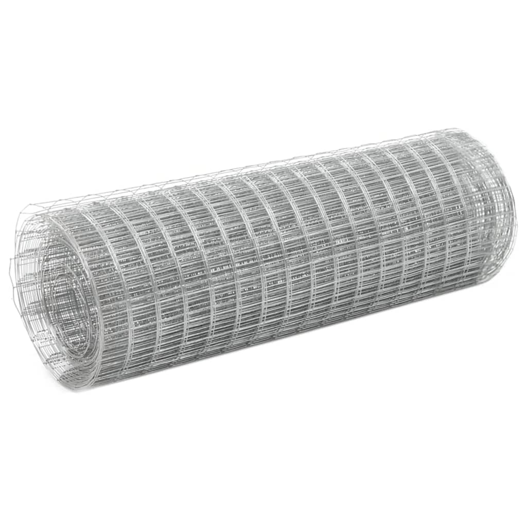 Chicken Wire Fence Galvanised Steel 25x0.5 m Silver- Fence Panels - HomeShopIreland - Home Shop Ireland - Fence Panels - Chicken Wire Fence Galvanised Steel 25x0.5 m Silver
