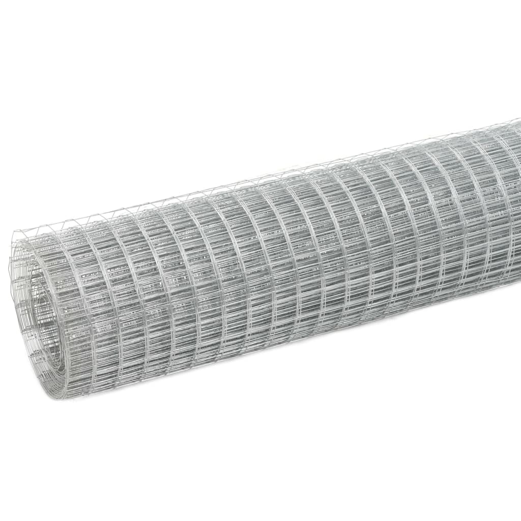 Chicken Wire Fence Galvanised Steel 25x0.5 m Silver- Fence Panels - HomeShopIreland - Home Shop Ireland - Fence Panels - Chicken Wire Fence Galvanised Steel 25x0.5 m Silver