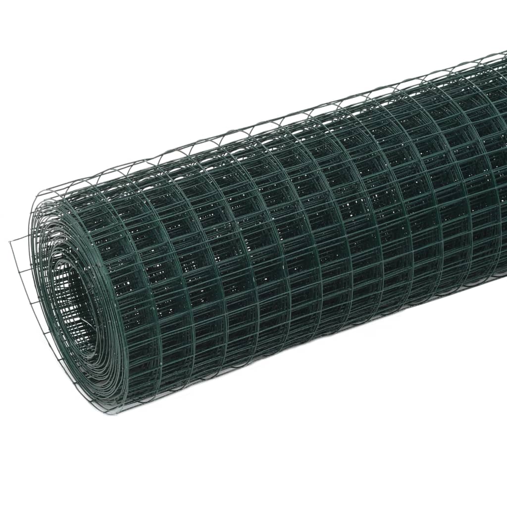 Chicken Wire Fence Steel with PVC Coating 25x1.5 m Green- Fence Panels - HomeShopIreland - Home Shop Ireland - Fence Panels - Chicken Wire Fence Steel with PVC Coating 25x1.5 m Green