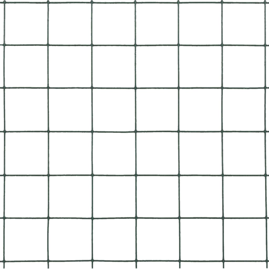 Chicken Wire Fence Steel with PVC Coating 25x1.5 m Green- Fence Panels - HomeShopIreland - Home Shop Ireland - Fence Panels - Chicken Wire Fence Steel with PVC Coating 25x1.5 m Green