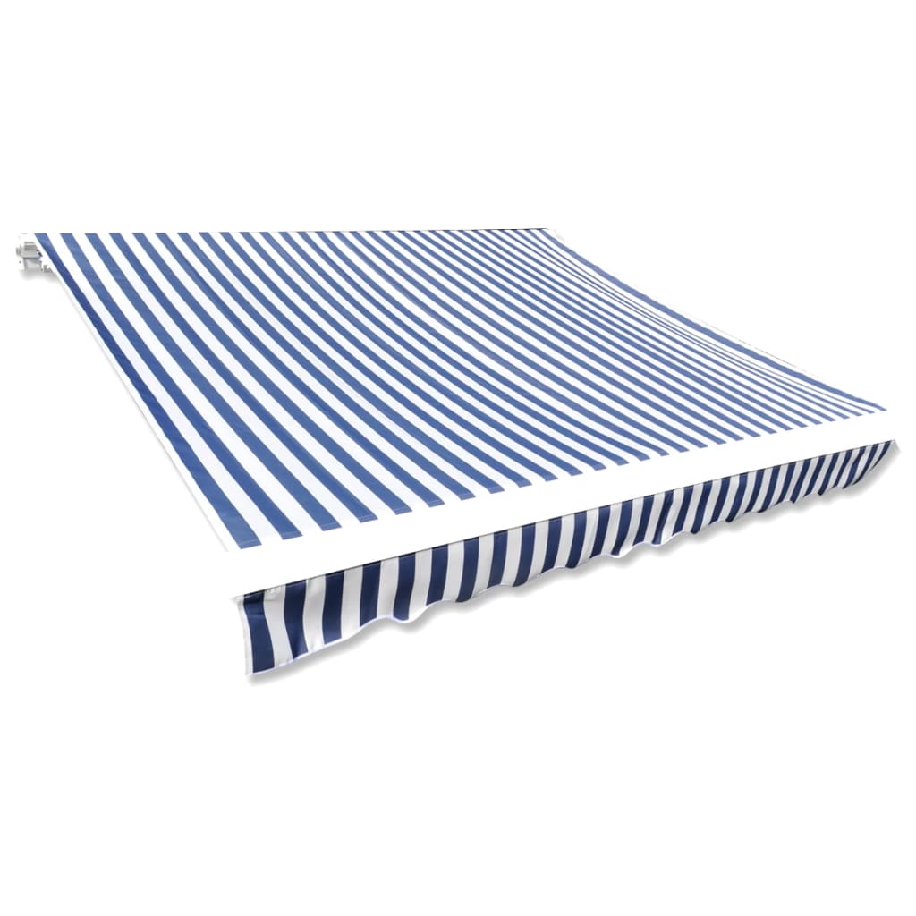 Awning Top Sunshade Canvas Blue & White 350x250 cm- Window & Door Awnings - HomeShopIreland - Home Shop Ireland - Window & Door Awnings - Awning Top Sunshade Canvas Blue & White 350x250 cm