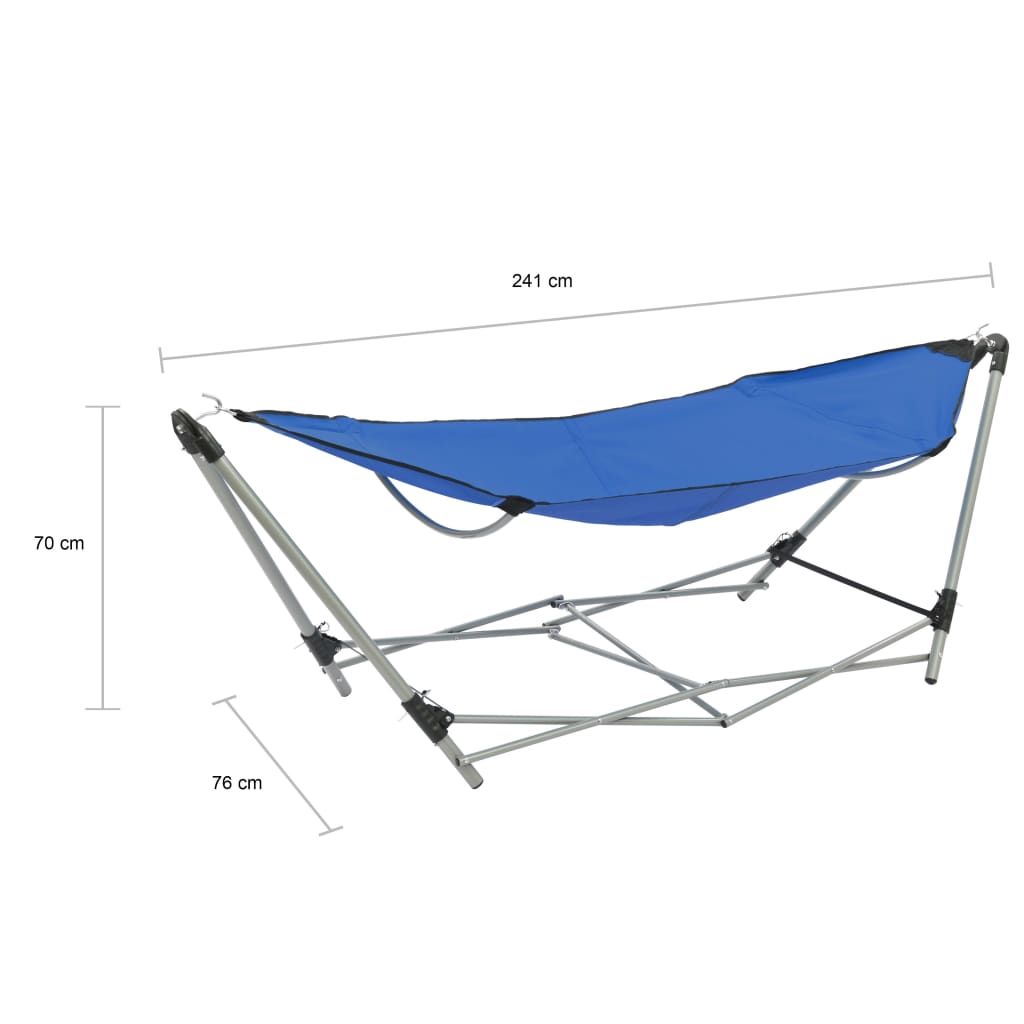 Hammock with Foldable Stand Blue- Hammocks - HomeShopIreland - Home Shop Ireland - Hammocks - Hammock with Foldable Stand Blue