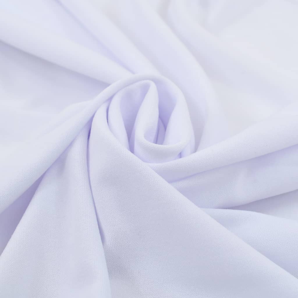 2 pcs Stretch Table Covers with Skirt 120x60,5x74 cm White- Slipcovers - HomeShopIreland - Home Shop Ireland - Slipcovers - 2 pcs Stretch Table Covers with Skirt 120x60,5x74 cm White