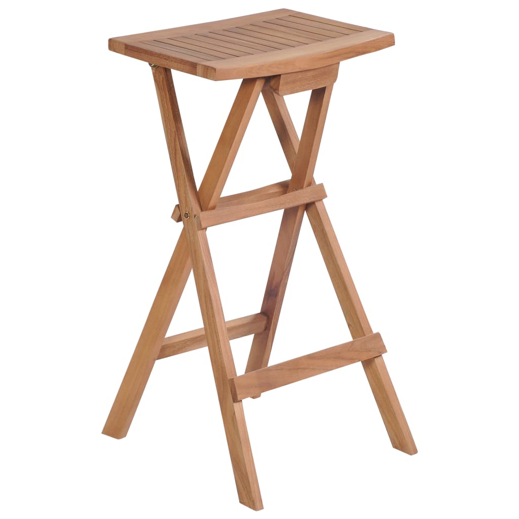 Folding Bar Stools 4 pcs Solid Teak Wood- Outdoor Foot Rests - HomeShopIreland - Home Shop Ireland - Outdoor Foot Rests - Folding Bar Stools 4 pcs Solid Teak Wood