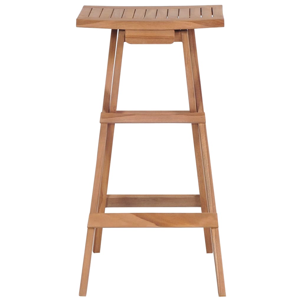 Folding Bar Stools 4 pcs Solid Teak Wood- Outdoor Foot Rests - HomeShopIreland - Home Shop Ireland - Outdoor Foot Rests - Folding Bar Stools 4 pcs Solid Teak Wood