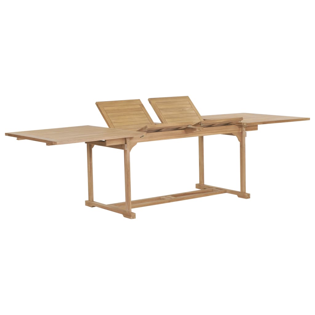 Extending Garden Table 180-280x100x75 cm Solid Teak Wood- Outdoor Tables - HomeShopIreland - Home Shop Ireland - Outdoor Tables - Extending Garden Table 180-280x100x75 cm Solid Teak Wood
