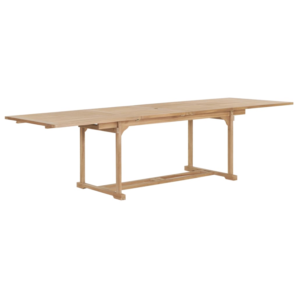 Extending Garden Table 180-280x100x75 cm Solid Teak Wood- Outdoor Tables - HomeShopIreland - Home Shop Ireland - Outdoor Tables - Extending Garden Table 180-280x100x75 cm Solid Teak Wood