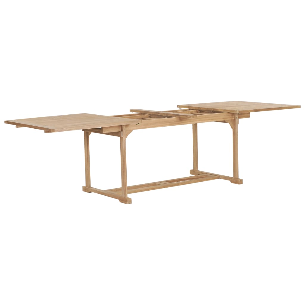 Extending Garden Table 180-280x100x75 cm Solid Teak Wood- Outdoor Tables - HomeShopIreland - Home Shop Ireland - Outdoor Tables - Extending Garden Table 180-280x100x75 cm Solid Teak Wood