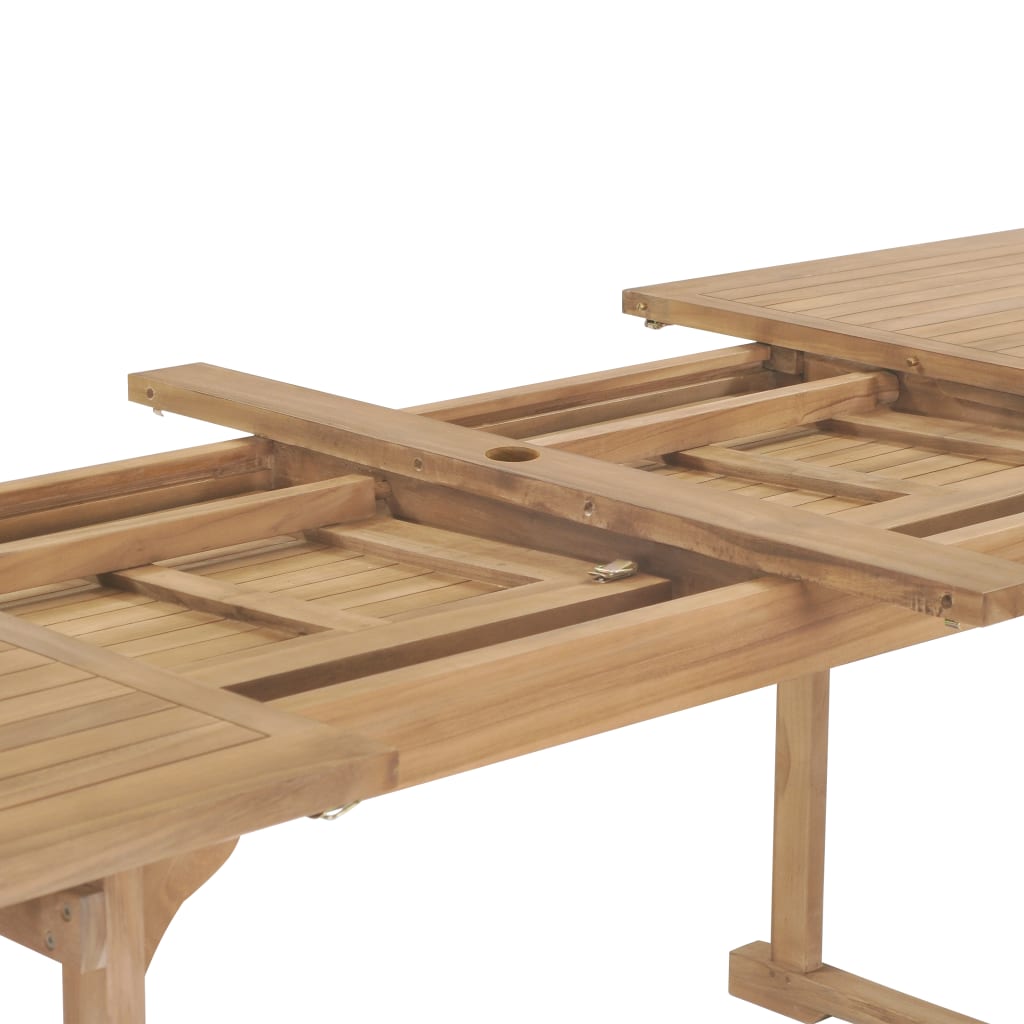 Extending Garden Table 180-280x100x75 cm Solid Teak Wood- Outdoor Tables - HomeShopIreland - Home Shop Ireland - Outdoor Tables - Extending Garden Table 180-280x100x75 cm Solid Teak Wood