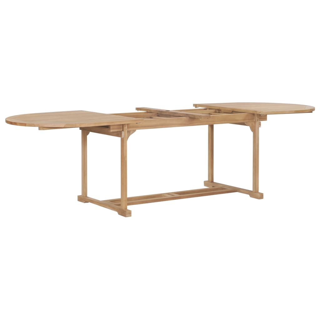 9 Piece Garden Dining Set 180-280x100x75 cm Solid Teak Wood- Outdoor Furniture Sets - HomeShopIreland - Home Shop Ireland - Outdoor Furniture Sets - 9 Piece Garden Dining Set 180-280x100x75 cm Solid Teak Wood