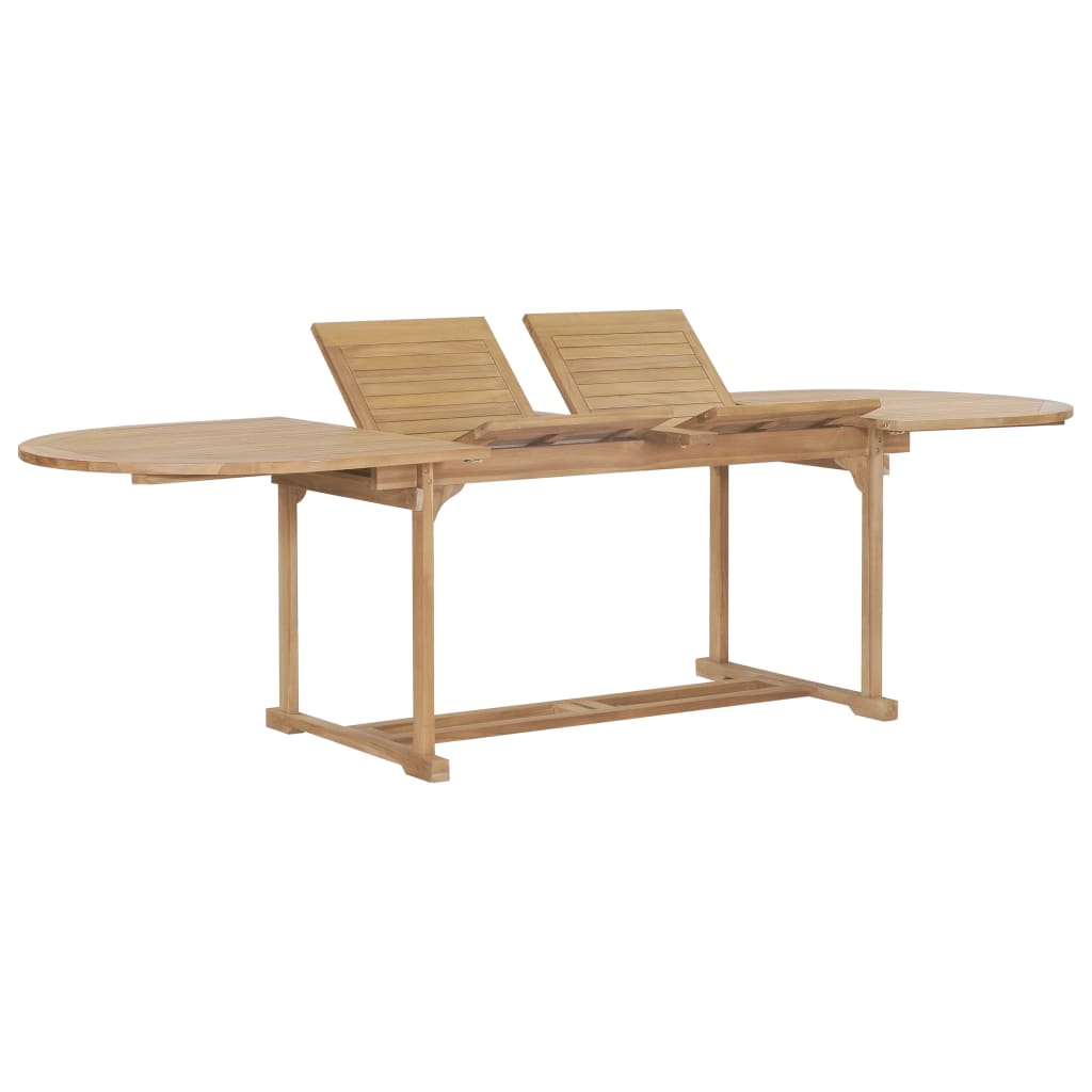 9 Piece Garden Dining Set 180-280x100x75 cm Solid Teak Wood- Outdoor Furniture Sets - HomeShopIreland - Home Shop Ireland - Outdoor Furniture Sets - 9 Piece Garden Dining Set 180-280x100x75 cm Solid Teak Wood