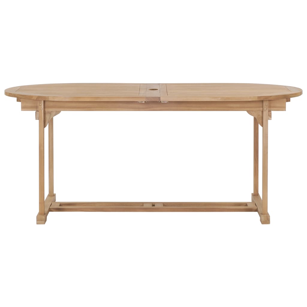 9 Piece Garden Dining Set 180-280x100x75 cm Solid Teak Wood- Outdoor Furniture Sets - HomeShopIreland - Home Shop Ireland - Outdoor Furniture Sets - 9 Piece Garden Dining Set 180-280x100x75 cm Solid Teak Wood