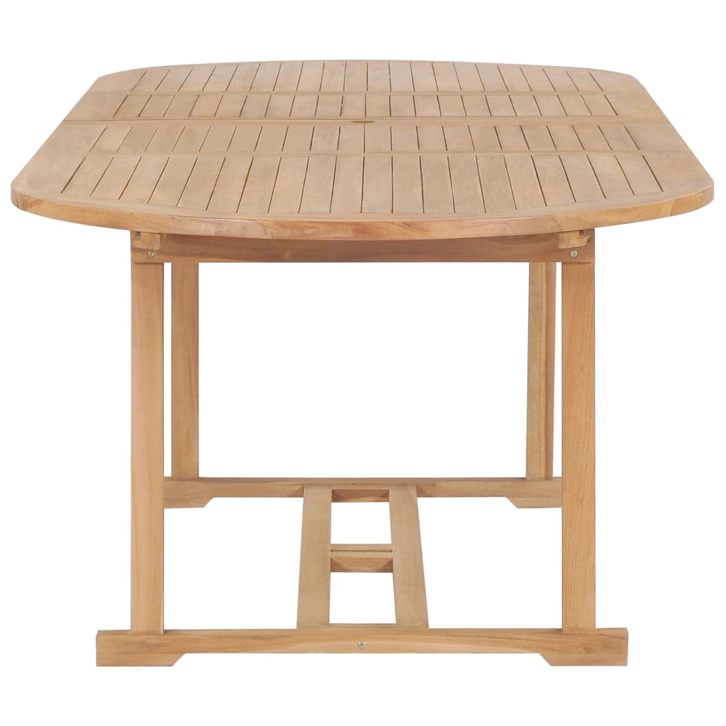 9 Piece Garden Dining Set 180-280x100x75 cm Solid Teak Wood- Outdoor Furniture Sets - HomeShopIreland - Home Shop Ireland - Outdoor Furniture Sets - 9 Piece Garden Dining Set 180-280x100x75 cm Solid Teak Wood