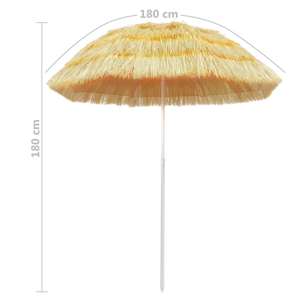 Beach Umbrella Natural 180 cm Hawaii Style- Outdoor Umbrellas & Sunshades - HomeShopIreland - Home Shop Ireland - Outdoor Umbrellas & Sunshades - Beach Umbrella Natural 180 cm Hawaii Style