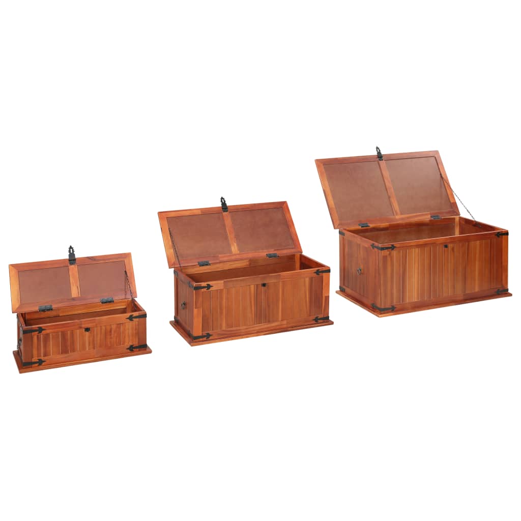 Storage Chests 3 pcs Solid Acacia Wood- Storage Chests - HomeShopIreland - Home Shop Ireland - Storage Chests - Storage Chests 3 pcs Solid Acacia Wood