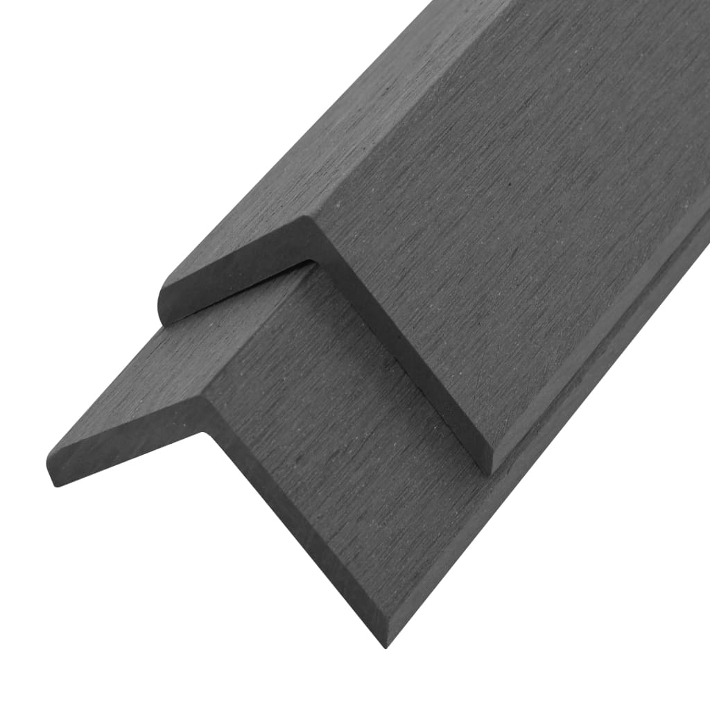 5 pcs Decking Angle Trims WPC 170 cm Grey- Flooring & Carpet - HomeShopIreland - Home Shop Ireland - Flooring & Carpet - 5 pcs Decking Angle Trims WPC 170 cm Grey