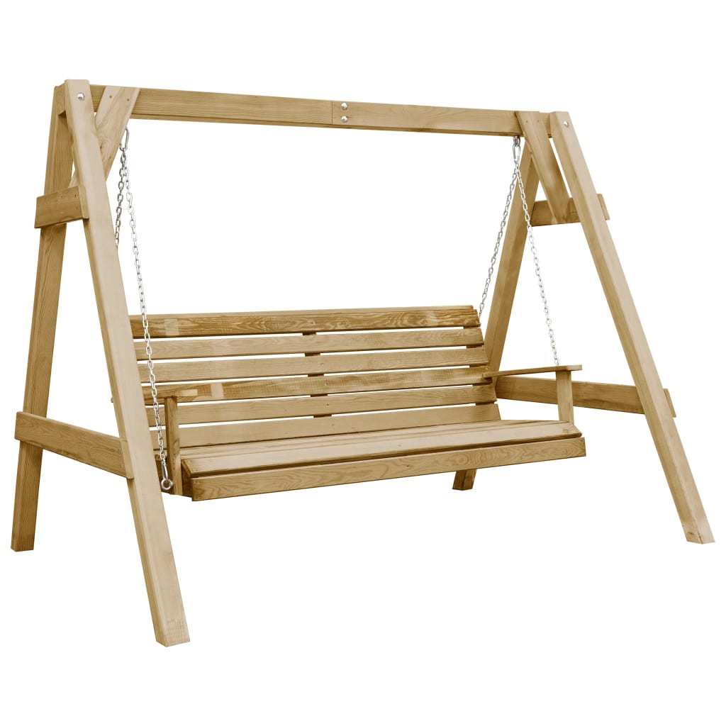 Garden Swing Bench Impregnated Pinewood 205x150x157 cm- Porch Swings - HomeShopIreland - Home Shop Ireland - Porch Swings - Garden Swing Bench Impregnated Pinewood 205x150x157 cm