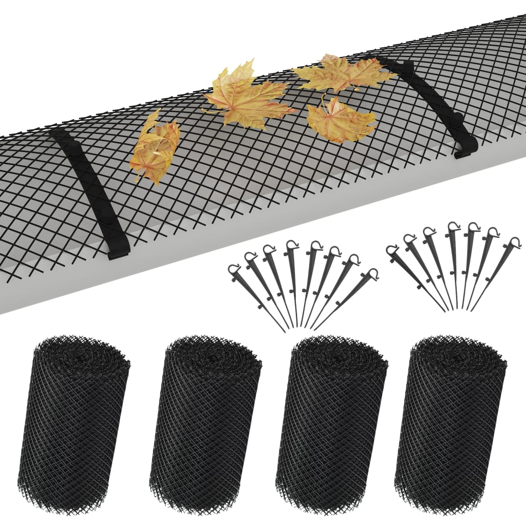 4 Piece Gutter Mesh with Clips HDPE 1.08 ãŽ¡- Gutter Accessories - HomeShopIreland - Home Shop Ireland - Gutter Accessories - 4 Piece Gutter Mesh with Clips HDPE 1.08 ãŽ¡