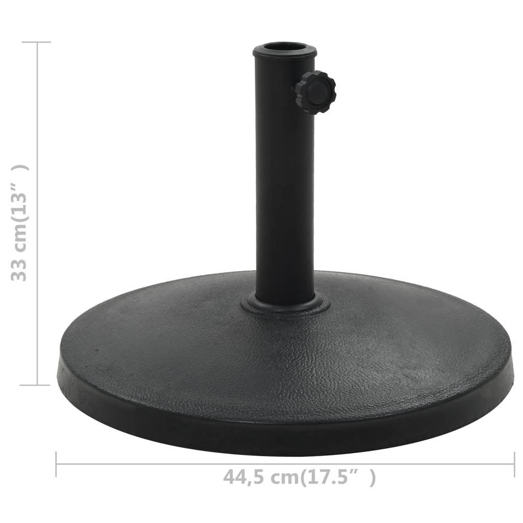 Parasol Base Round Polyresin 10 kg Black- Outdoor Umbrella Bases - HomeShopIreland - Home Shop Ireland - Outdoor Umbrella Bases - Parasol Base Round Polyresin 10 kg Black