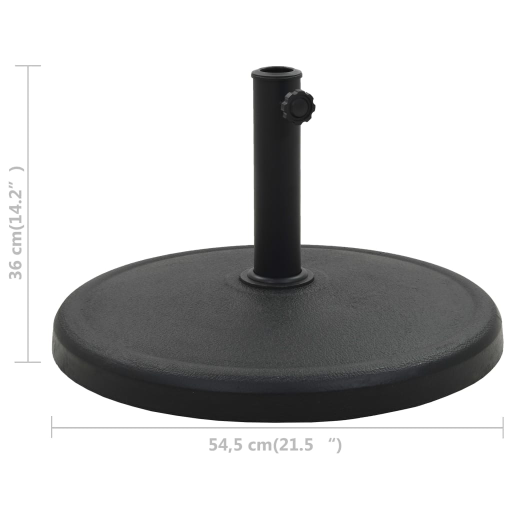 Parasol Base Round Polyresin 19 kg Black- Outdoor Umbrella Bases - HomeShopIreland - Home Shop Ireland - Outdoor Umbrella Bases - Parasol Base Round Polyresin 19 kg Black