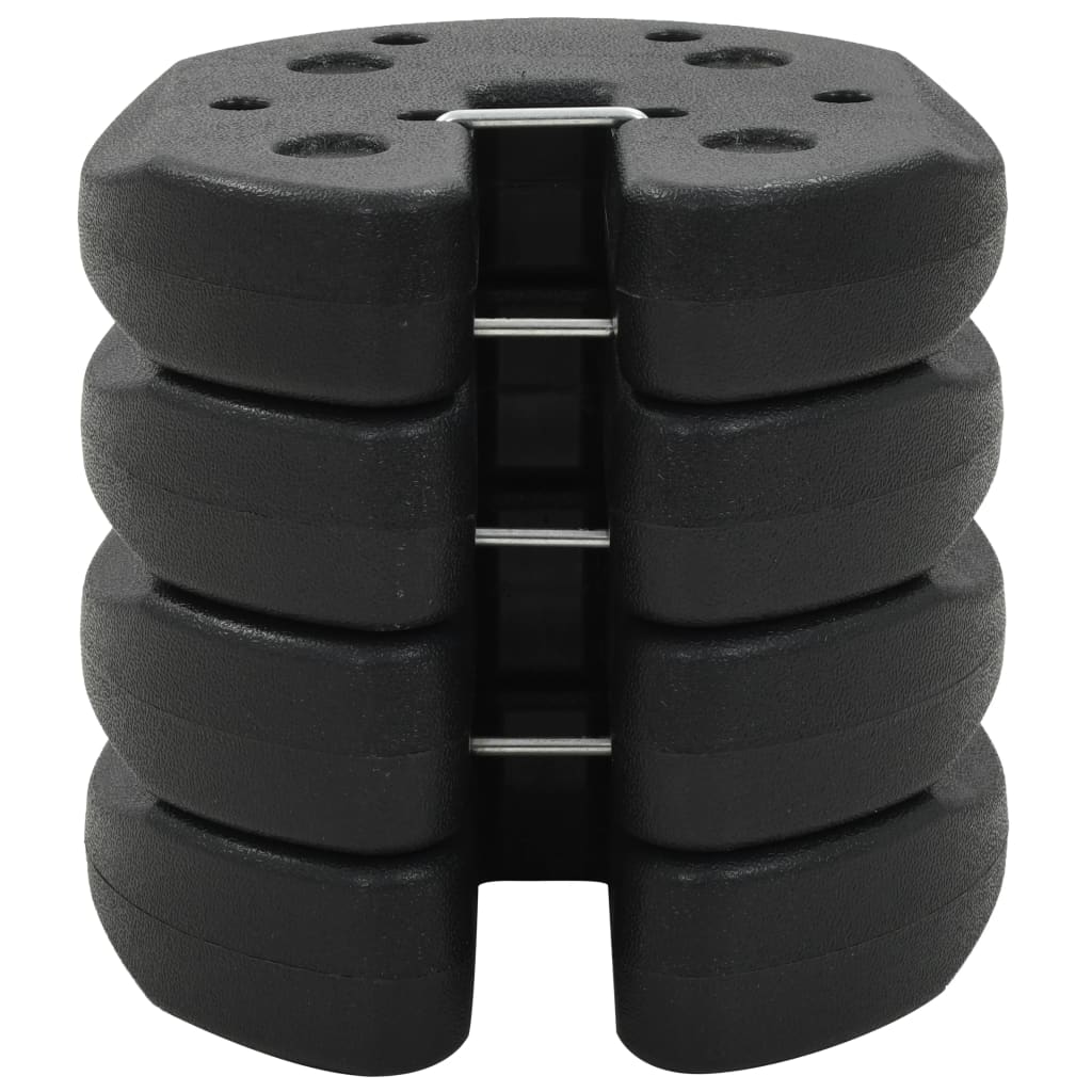Gazebo Weight Plates 4 pcs Black 220x30 mm Concrete- Canopy Weights - HomeShopIreland - Home Shop Ireland - Canopy Weights - Gazebo Weight Plates 4 pcs Black 220x30 mm Concrete