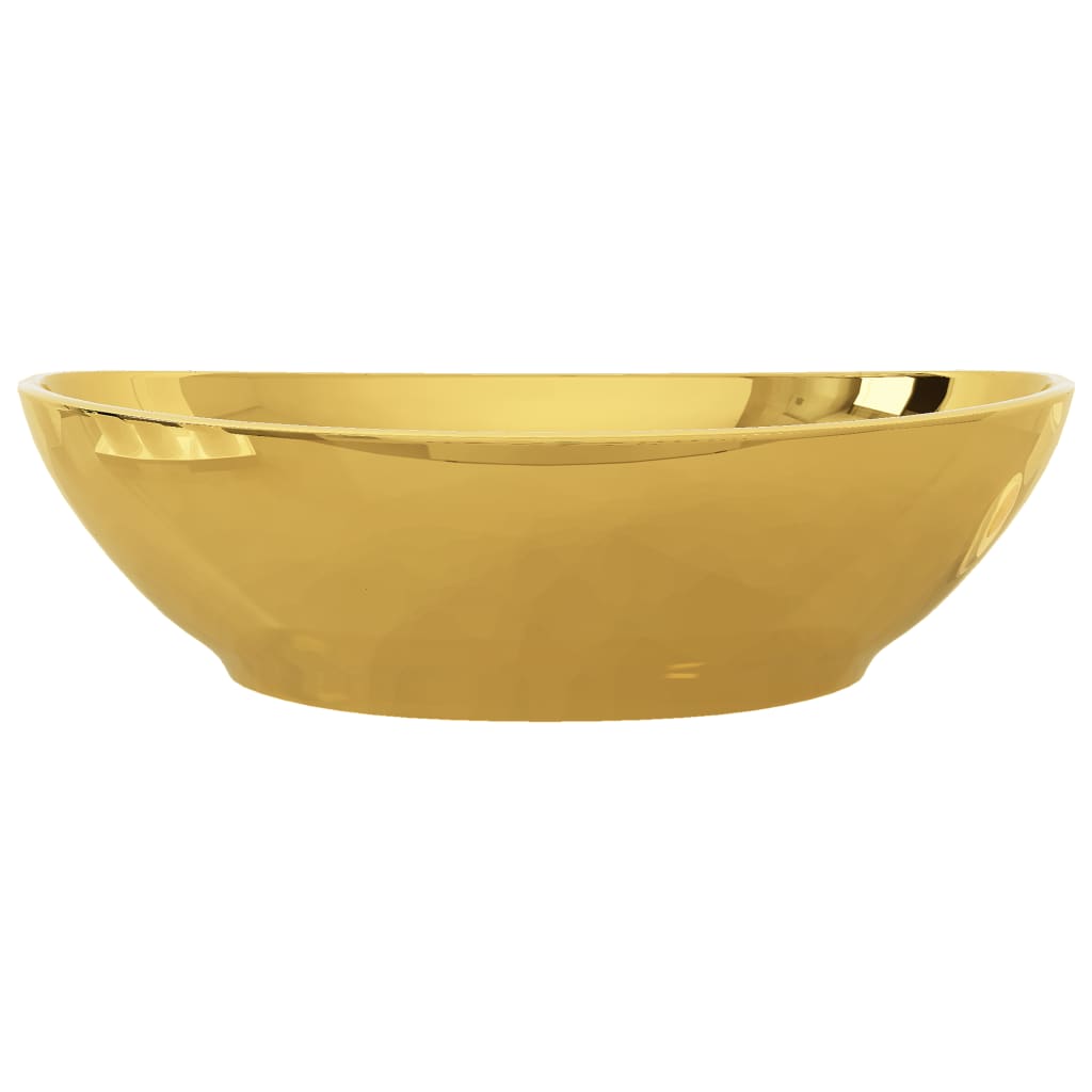 Wash Basin 40x33x13.5 cm Ceramic Gold- Bathroom Basins - HomeShopIreland - Home Shop Ireland - Bathroom Basins - Wash Basin 40x33x13.5 cm Ceramic Gold