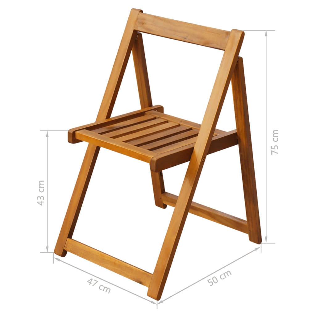 5 Piece Folding Outdoor Dining Set Solid Acacia Wood- Outdoor Furniture Sets - HomeShopIreland - Home Shop Ireland - Outdoor Furniture Sets - 5 Piece Folding Outdoor Dining Set Solid Acacia Wood