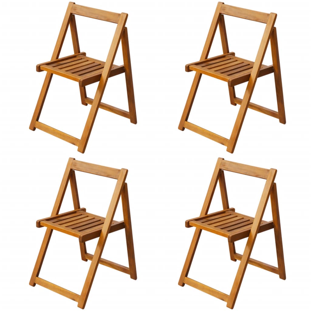 5 Piece Folding Outdoor Dining Set Solid Acacia Wood- Outdoor Furniture Sets - HomeShopIreland - Home Shop Ireland - Outdoor Furniture Sets - 5 Piece Folding Outdoor Dining Set Solid Acacia Wood