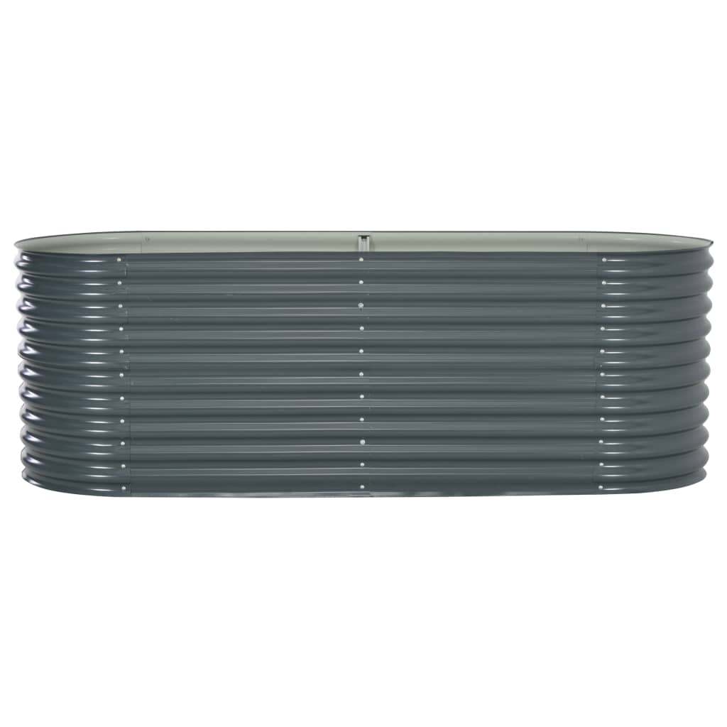 Garden Raised Bed 240x80x81 cm Galvanised Steel Grey- Pots & Planters - HomeShopIreland - Home Shop Ireland - Pots & Planters - Garden Raised Bed 240x80x81 cm Galvanised Steel Grey