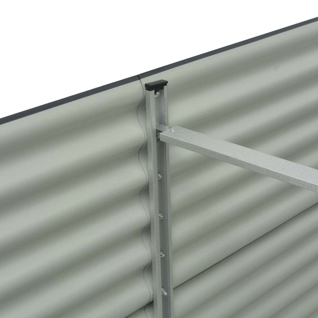 Garden Raised Bed 240x80x81 cm Galvanised Steel Grey- Pots & Planters - HomeShopIreland - Home Shop Ireland - Pots & Planters - Garden Raised Bed 240x80x81 cm Galvanised Steel Grey