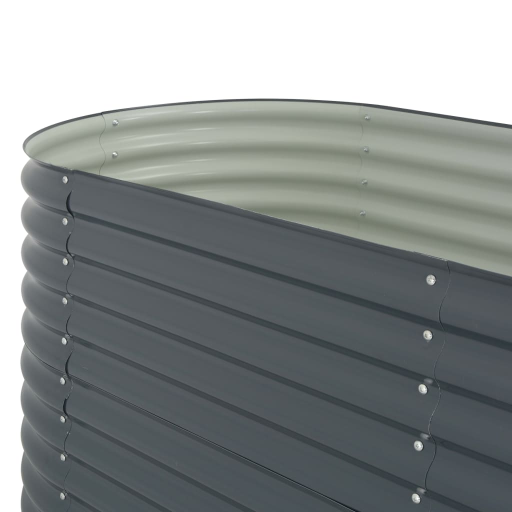 Garden Raised Bed 240x80x81 cm Galvanised Steel Grey- Pots & Planters - HomeShopIreland - Home Shop Ireland - Pots & Planters - Garden Raised Bed 240x80x81 cm Galvanised Steel Grey