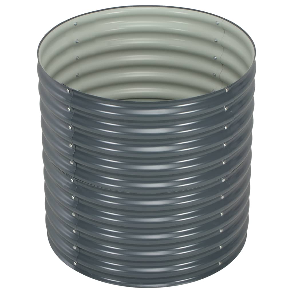 Garden Raised Bed 80x80x81 cm Galvanised Steel Grey- Pots & Planters - HomeShopIreland - Home Shop Ireland - Pots & Planters - Garden Raised Bed 80x80x81 cm Galvanised Steel Grey