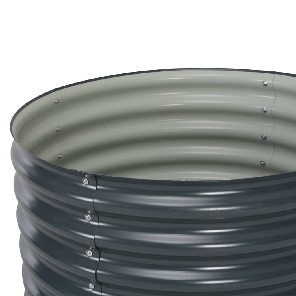 Garden Raised Bed 80x80x81 cm Galvanised Steel Grey- Pots & Planters - HomeShopIreland - Home Shop Ireland - Pots & Planters - Garden Raised Bed 80x80x81 cm Galvanised Steel Grey