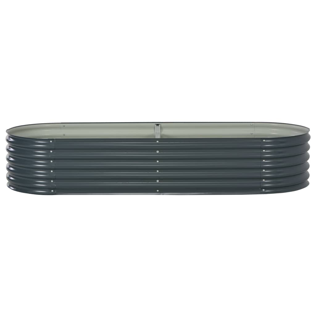 Garden Raised Bed 240x80x44 cm Galvanised Steel Grey- Pots & Planters - HomeShopIreland - Home Shop Ireland - Pots & Planters - Garden Raised Bed 240x80x44 cm Galvanised Steel Grey