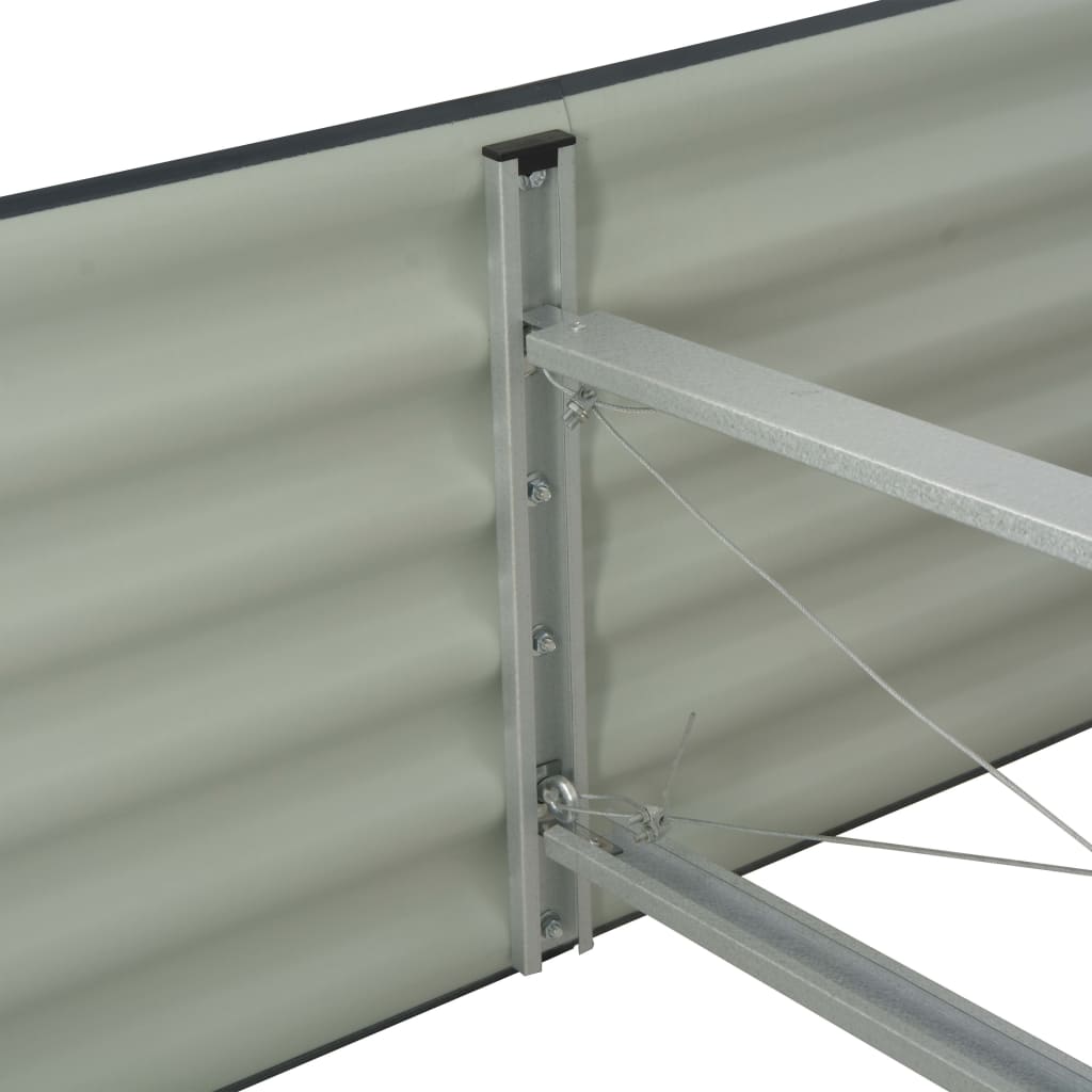 Garden Raised Bed 240x80x44 cm Galvanised Steel Grey- Pots & Planters - HomeShopIreland - Home Shop Ireland - Pots & Planters - Garden Raised Bed 240x80x44 cm Galvanised Steel Grey