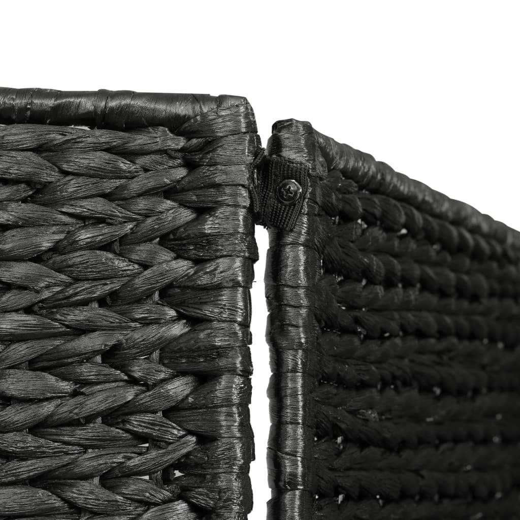 5-Panel Room Divider Black 193x160 cm Water Hyacinth- Room Dividers - HomeShopIreland - Home Shop Ireland - Room Dividers - 5-Panel Room Divider Black 193x160 cm Water Hyacinth