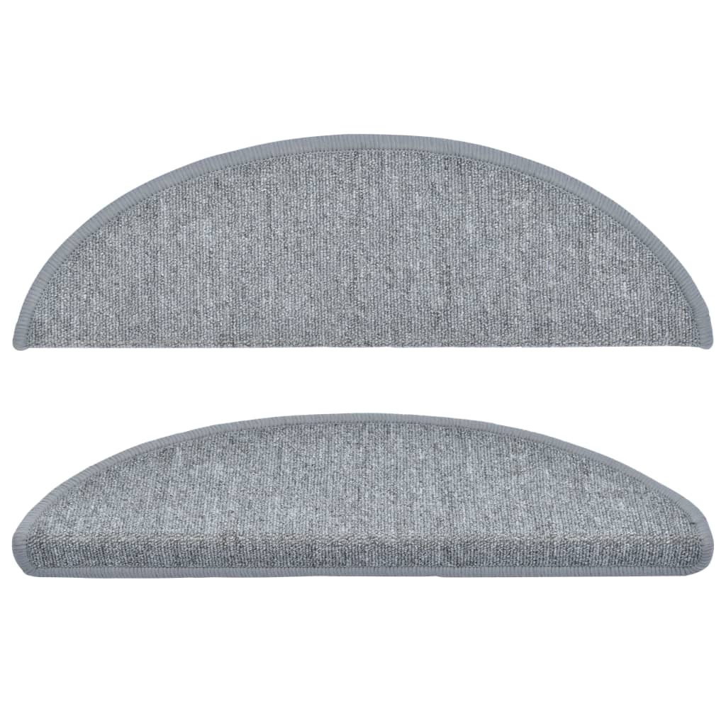 Carpet Stair Treads 15 pcs Light Grey 56x17x3 cm- Stair Treads - HomeShopIreland - Home Shop Ireland - Stair Treads - Carpet Stair Treads 15 pcs Light Grey 56x17x3 cm