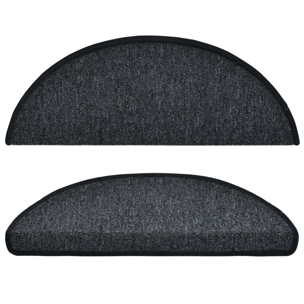 Carpet Stair Treads 15 pcs Anthracite 65x24x4 cm- Stair Treads - HomeShopIreland - Home Shop Ireland - Stair Treads - Carpet Stair Treads 15 pcs Anthracite 65x24x4 cm