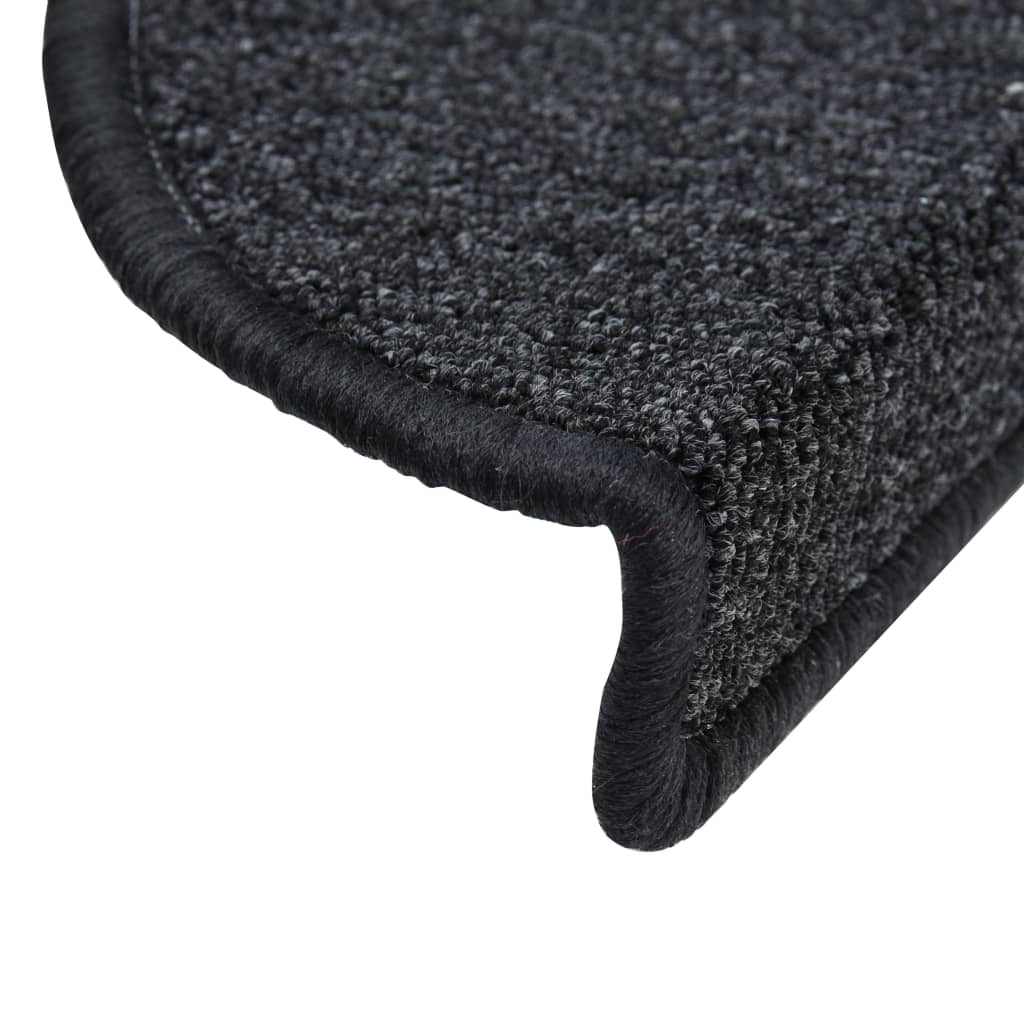Carpet Stair Treads 15 pcs Anthracite 65x24x4 cm- Stair Treads - HomeShopIreland - Home Shop Ireland - Stair Treads - Carpet Stair Treads 15 pcs Anthracite 65x24x4 cm
