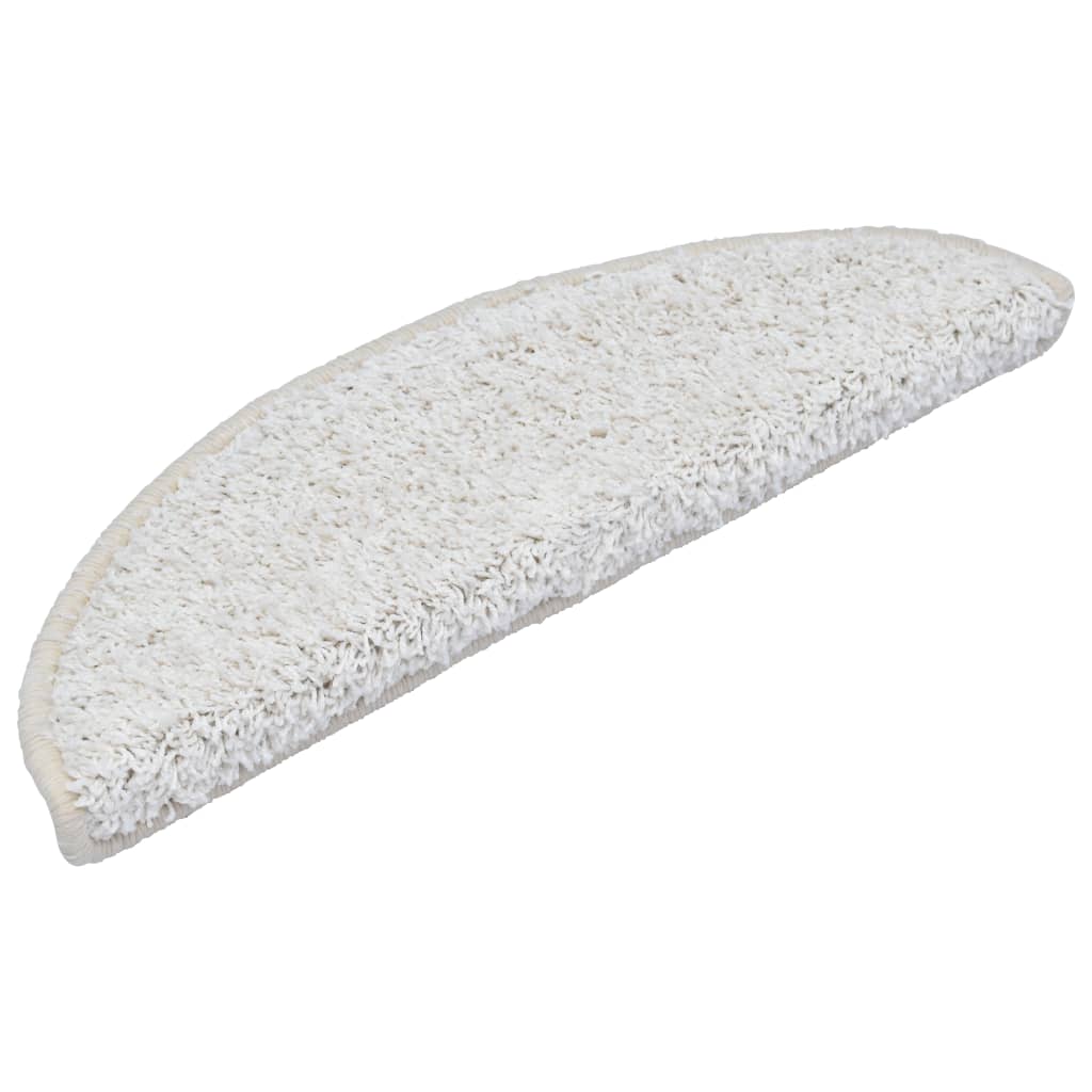 Carpet Stair Treads 15 pcs White 56x20 cm- Stair Treads - HomeShopIreland - Home Shop Ireland - Stair Treads - Carpet Stair Treads 15 pcs White 56x20 cm