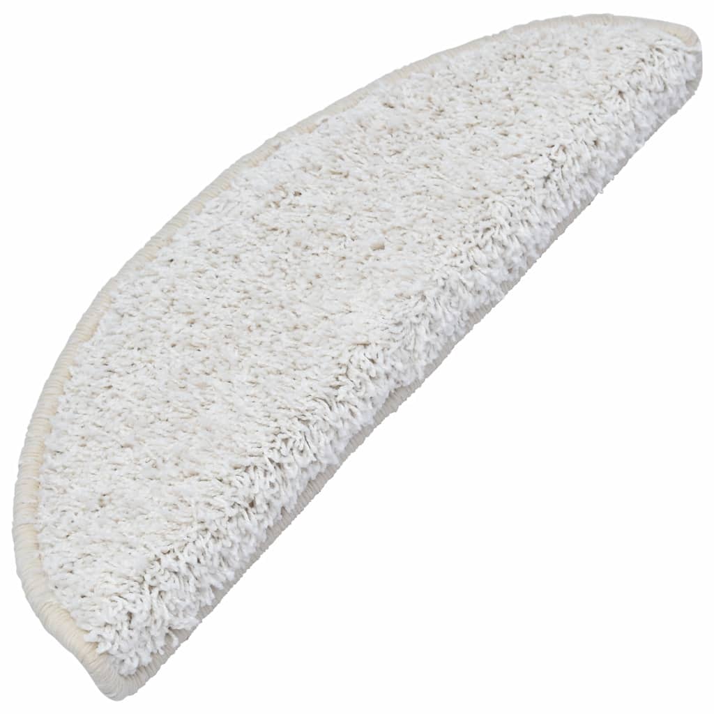 Carpet Stair Treads 15 pcs White 65x25 cm- Stair Treads - HomeShopIreland - Home Shop Ireland - Stair Treads - Carpet Stair Treads 15 pcs White 65x25 cm