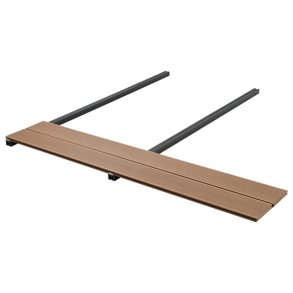 WPC Solid Decking Boards with Accessories 10 mÂ² 2.2 m Teak- Flooring & Carpet - HomeShopIreland - Home Shop Ireland - Flooring & Carpet - WPC Solid Decking Boards with Accessories 10 mÂ² 2.2 m Teak