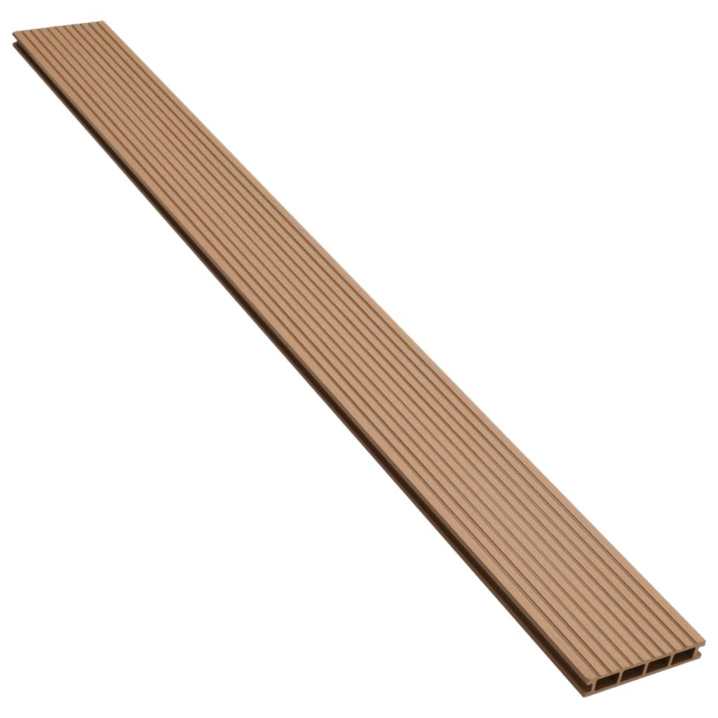 WPC Hollow Decking Boards with Accessories 26 mÂ² 2.2 m Teak- Flooring & Carpet - HomeShopIreland - Home Shop Ireland - Flooring & Carpet - WPC Hollow Decking Boards with Accessories 26 mÂ² 2.2 m Teak
