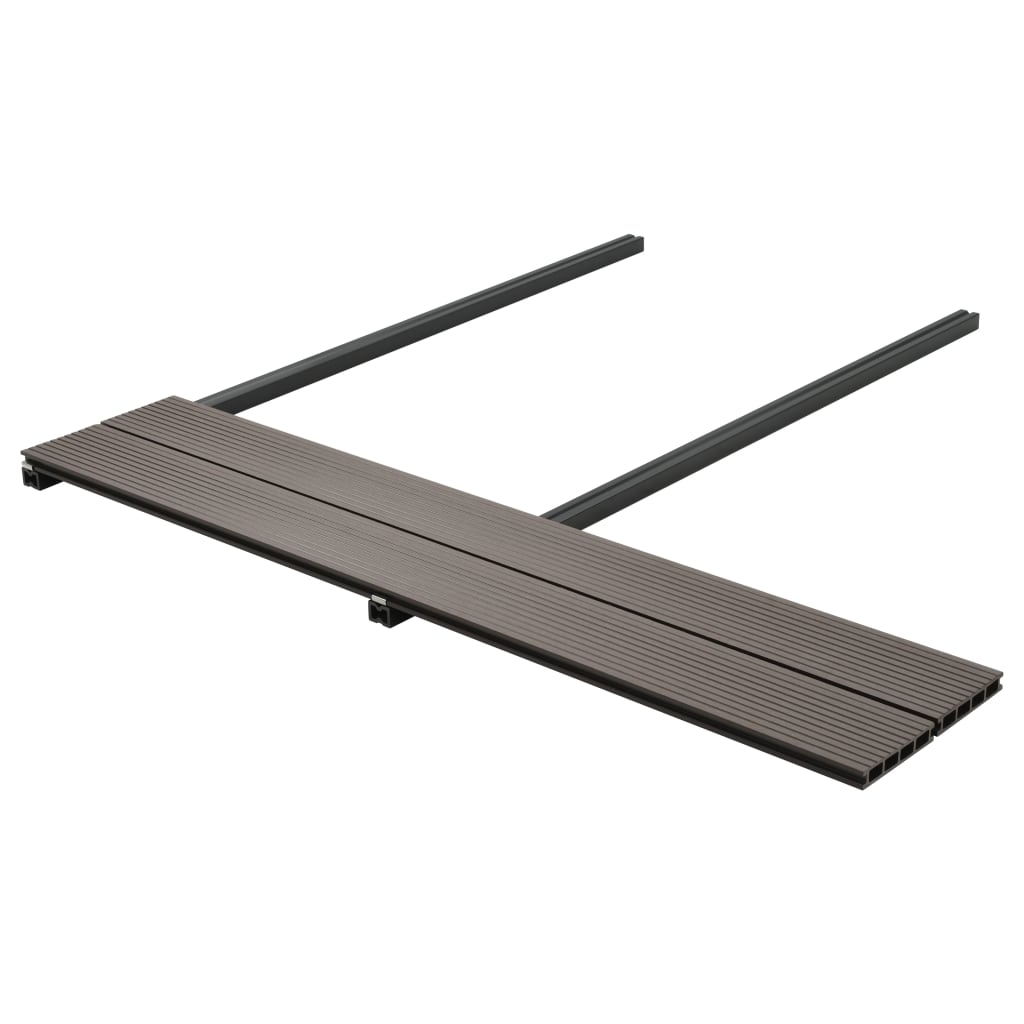 WPC Hollow Decking Boards with Accessories 16mÂ² 2.2m Dark Brown- Flooring & Carpet - HomeShopIreland - Home Shop Ireland - Flooring & Carpet - WPC Hollow Decking Boards with Accessories 16mÂ² 2.2m Dark Brown
